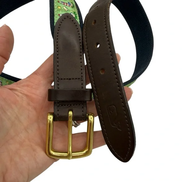 Vineyard Vines Lighthouse Belt 38 Green - Picture 2 of 15